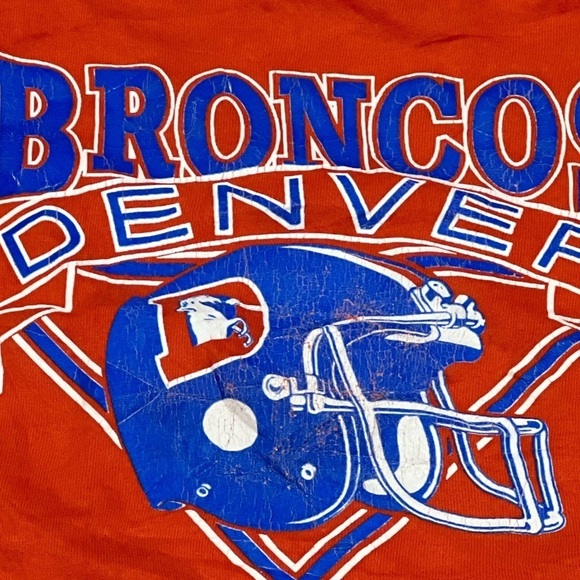 Vintage 1980s Denver Broncos NFL Football Sports 80s Crewneck Sweatshirt - Picture 5 of 6